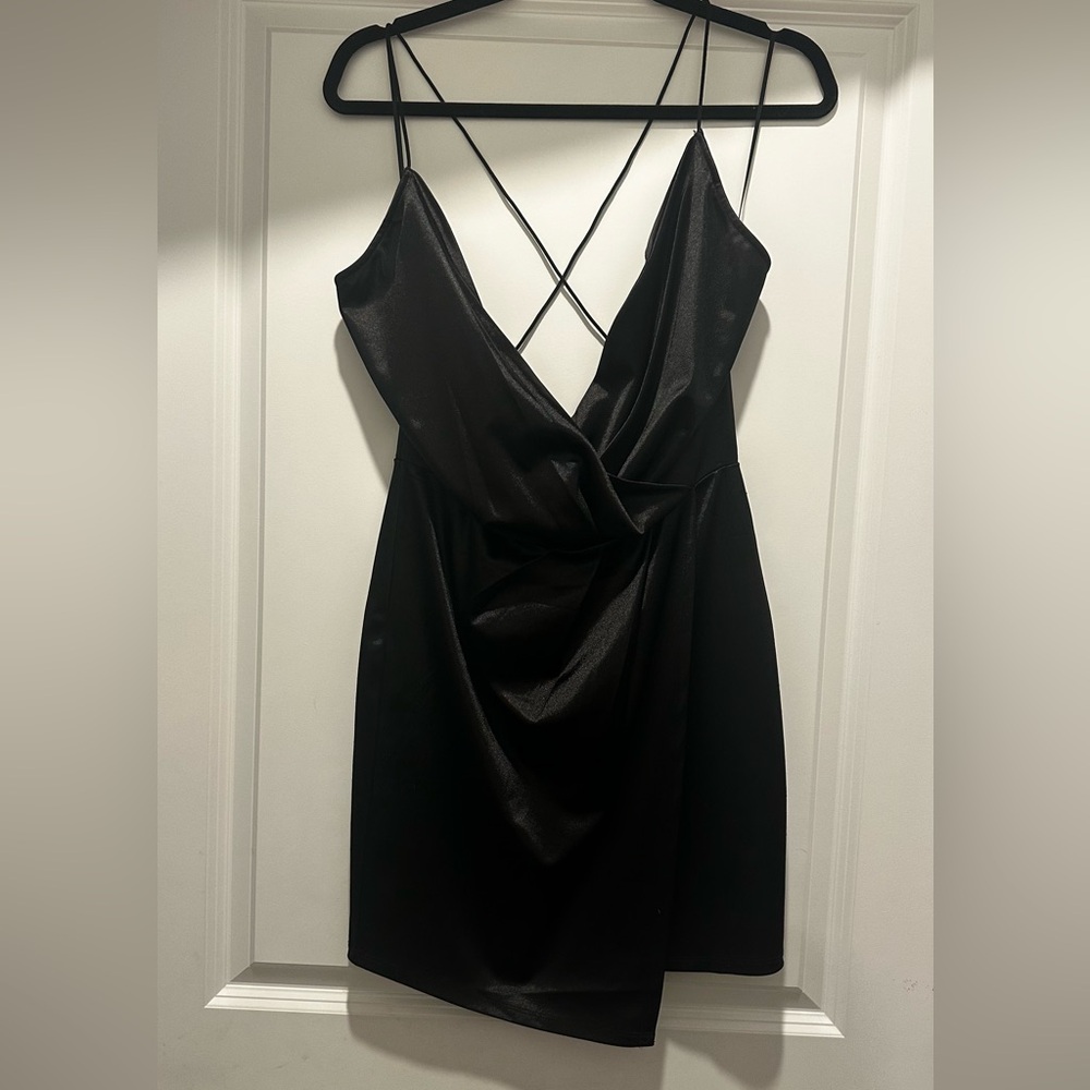 Fashion Nova Black Backless Dress